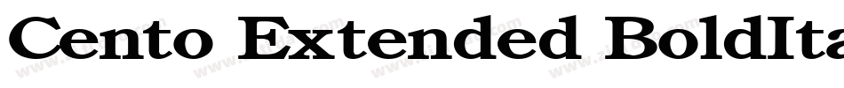 Cento Extended BoldItalic字体转换